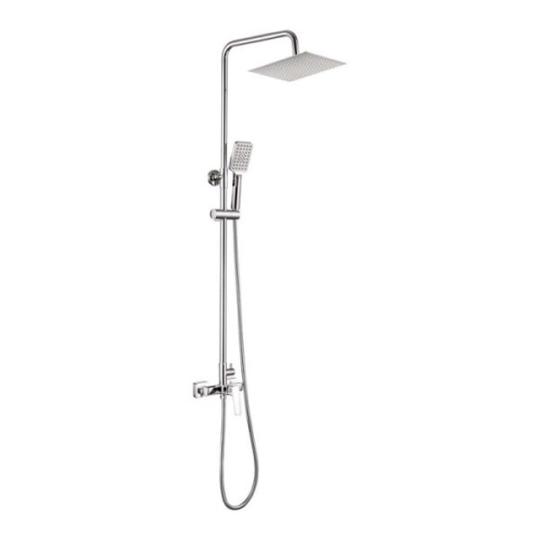 Colonna doccia miscelatore Idrostile doccia pioggia sottile 250x250 mm cromo