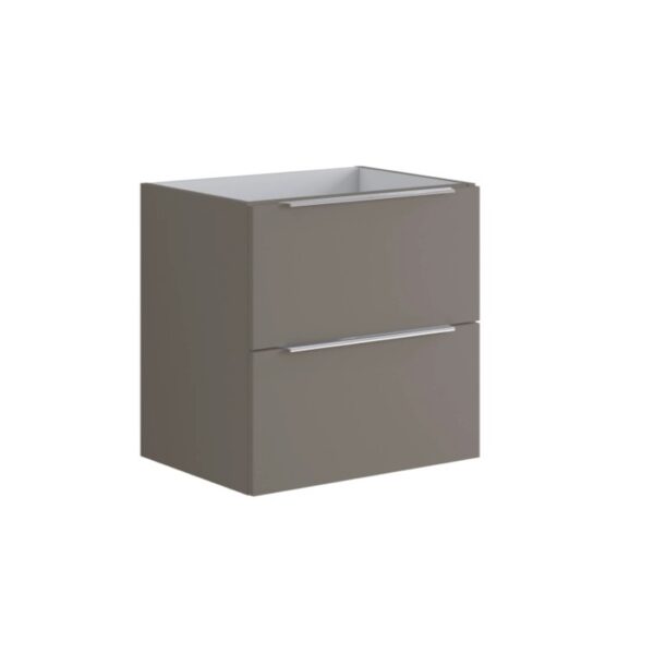 Mobile bagno sospeso t.b.t. grigio con due cassetti per arredare il bagno.