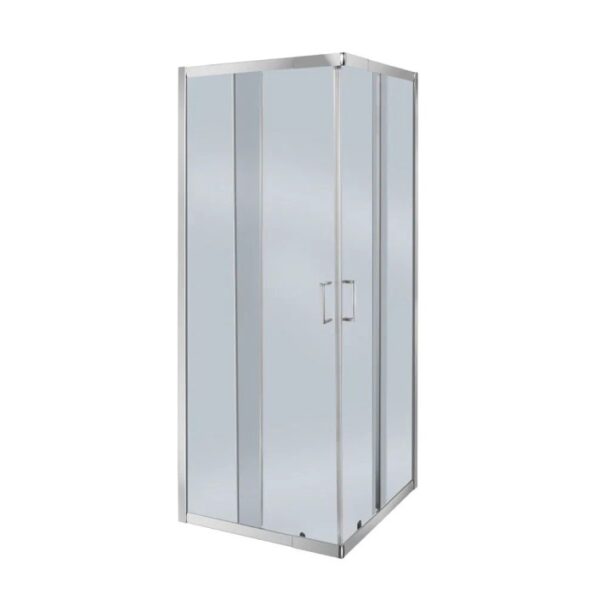 Box Doccia quadrato 68-80cm cromo vetri trasparenti Kamelie
