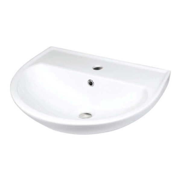 Lavabo a parete ceramica Segundo Frente Idrostile con foro rubinetto Bianco