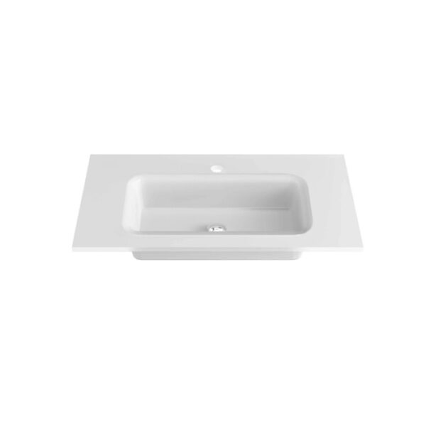 Mobile bagno lavabo piatto vetro L82xH18xP47 cm grigio