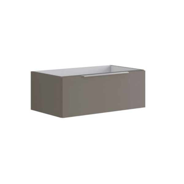 Mobile lavabo grigio per arredo bagno.