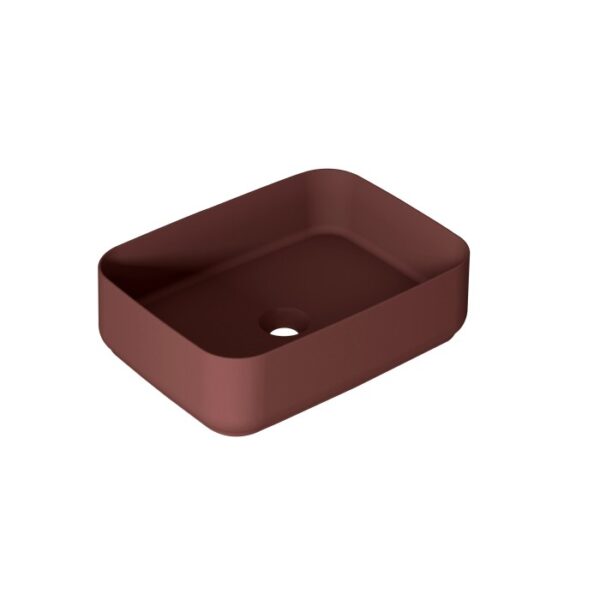 Lavabo rettangolare t.b.t. marrone per il bagno.