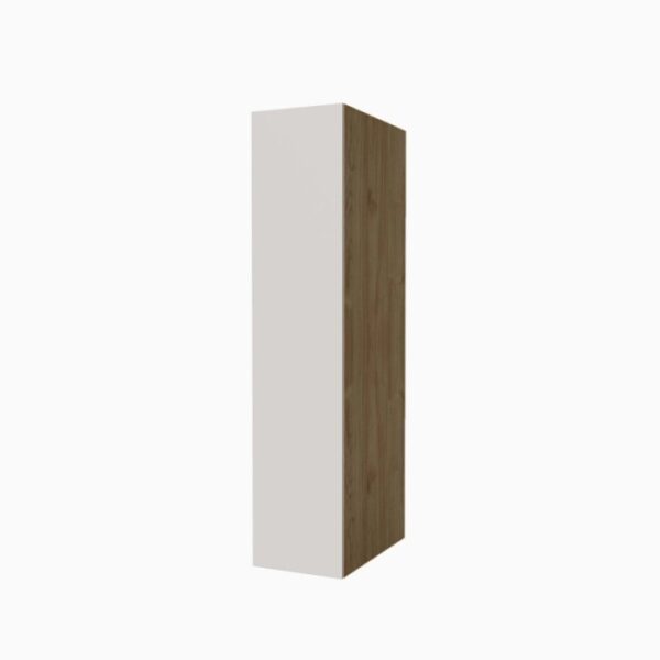 Colonna lavanderia anta singola H182xL40xP65 cm Noce Bianco lucido
