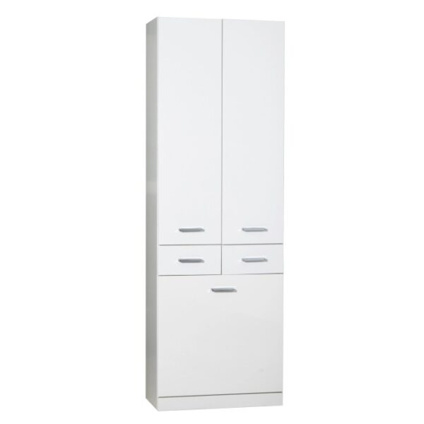 Mobile bagno bianco t.b.t. con ante e cassetti per arredo bagno.