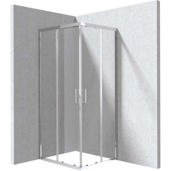 Cabina doccia rettangolare Zulueta Idrostile 800x1950 mm cromo