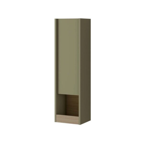 Mobile bagno t.b.t. in verde e effetto legno.