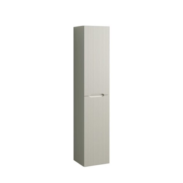 Mobile colonna bagno con superficie a coste, design moderno.