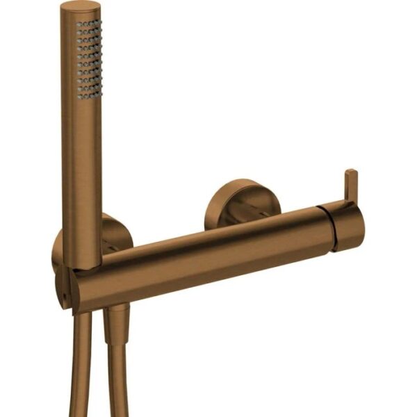 Miscelatore doccia Idrostile Limonar con set doccia bronzo spazzolato