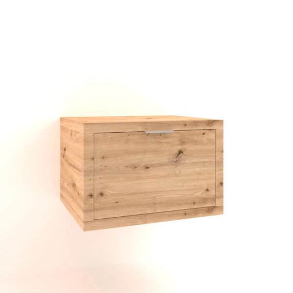 Mobile bagno sospeso effetto legno per bagno.