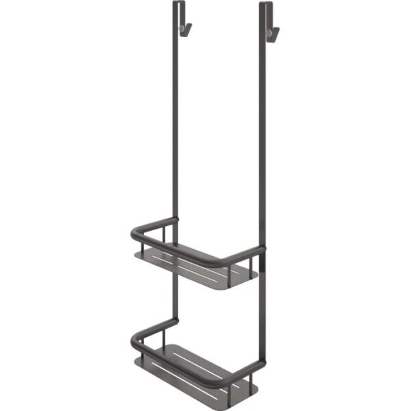 Mensola doccia Idrostile con ganci 276x762 mm titanio