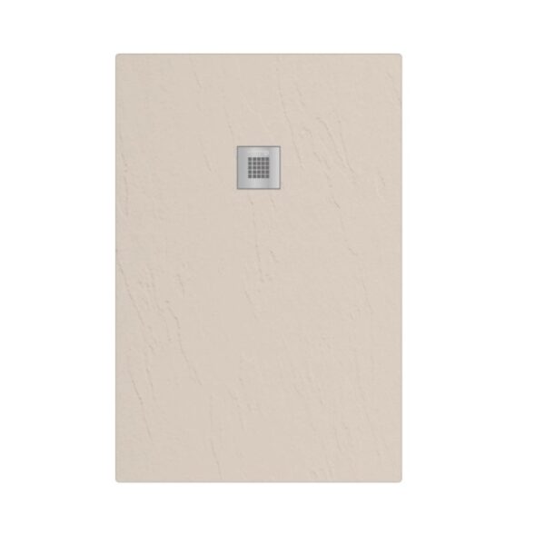 Piatto doccia t.b.t. beige con scarico quadrato.