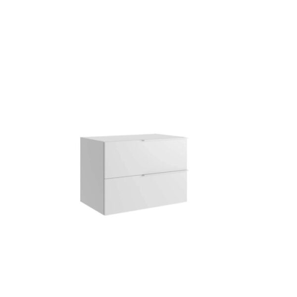 Mobile bagno base sospesa 2 cassetti Caren h.50 l.70 p.46 cm bianco