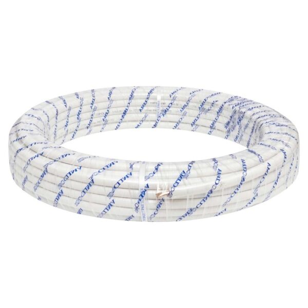 Filo di rame arrotolato, avvolto in un foglio bianco.