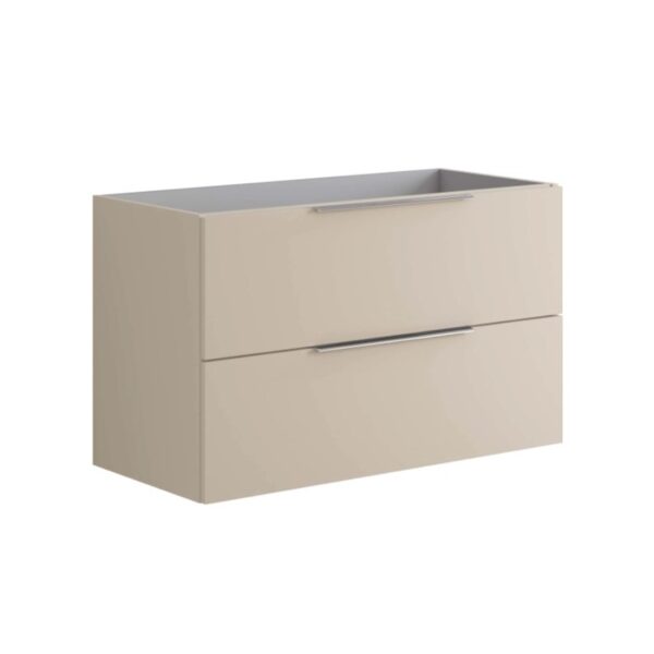 Mobile bagno cassettiera Bali 100 cm 2 cassetti Sabbia Opaco