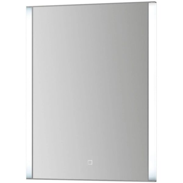 Specchiera rettangolare t.b.t. con illuminazione LED laterale.