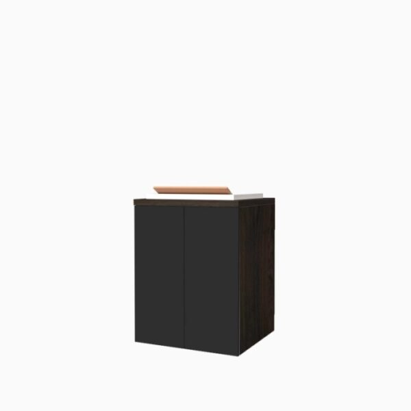 Modulo lavanderia con ante H91xL71xP65 cm Olmo Caffè Grafite opaco
