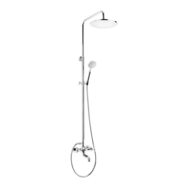 Colonna doccia vasca Idrostile collezione Madruga retro cromo Ø250 mm