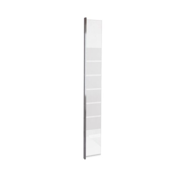 Pannello doccia walk-in t.b.t. con vetro trasparente e telaio argento.