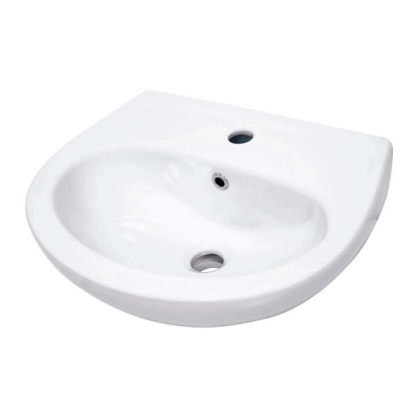 Lavabo sospeso ceramica Segundo Frente Idrostile con foro rubinetto Bianco
