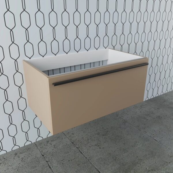 Mobile bagno sospeso beige della categoria arredo bagno.