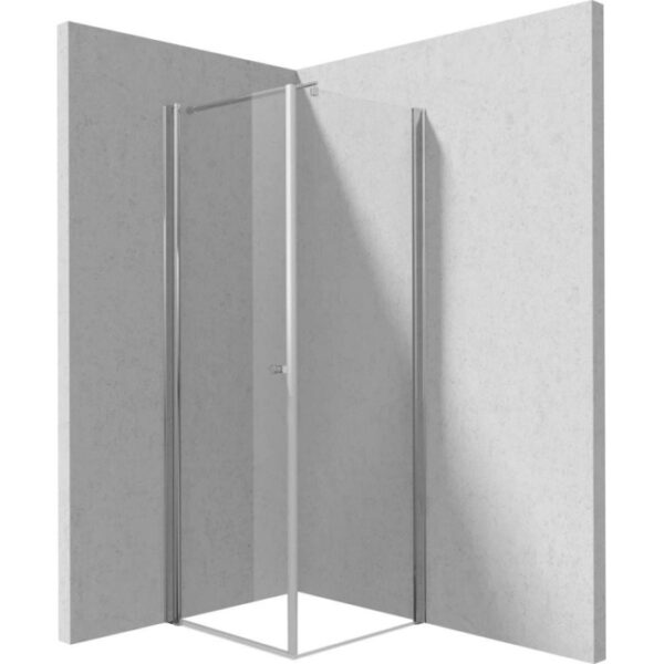 Cabina doccia quadrata Coliseo Idrostile vetro 8 mm 800x2000 mm cromo