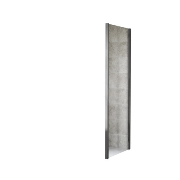 Pannello doccia t.b.t. per bagno, effetto grigio.