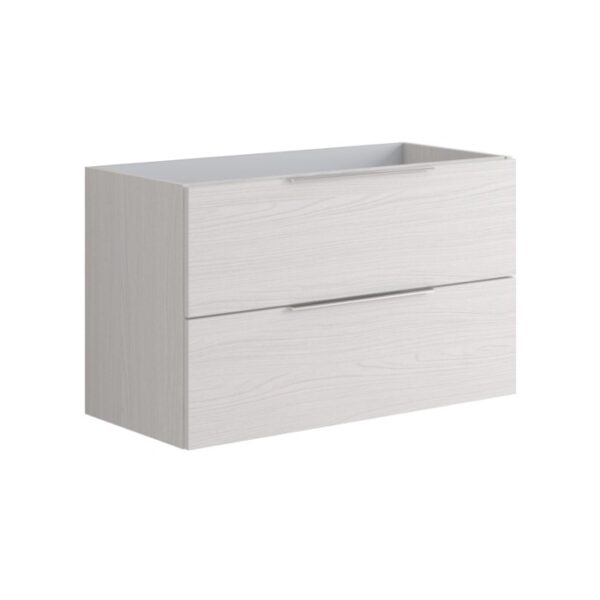 t.b.t. Mobile bagno sospeso bianco con due cassetti per arredo bagno.