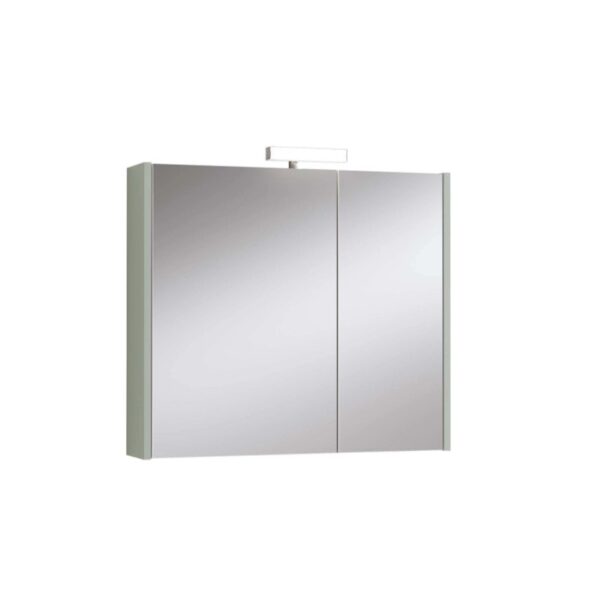 Mobile bagno specchiera contenitore 60 cm 1 anta Verde timo