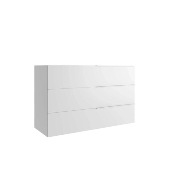 Mobile bagno base lavabo a terra 3 cassetti Caren h.75 l.120 p.46 cm bianco