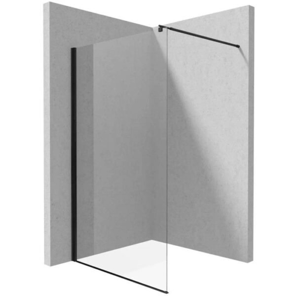 Parete doccia walk-in Idrostile 1200x2000 mm nero