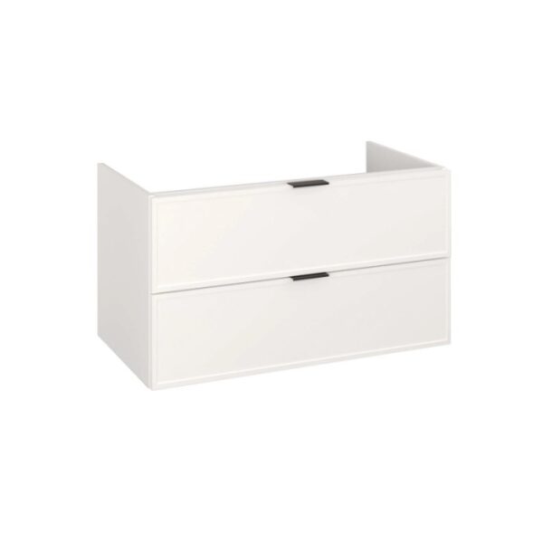 Mobile bagno t.b.t. bianco con due cassetti per arredo bagno.