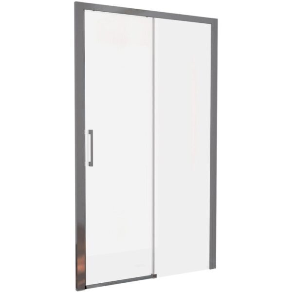 Porta doccia t.b.t. con telaio grigio.