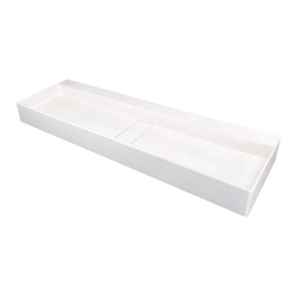 Lavabo da appoggio ceramica Placetas Idrostile 400x150 mm Alabastro
