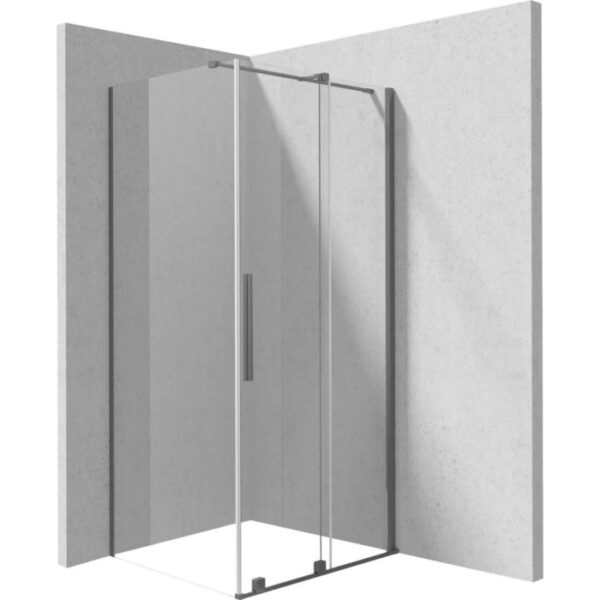 Cabina doccia rettangolare Cabaiguán Idrostile 1000x1950 mm titanio