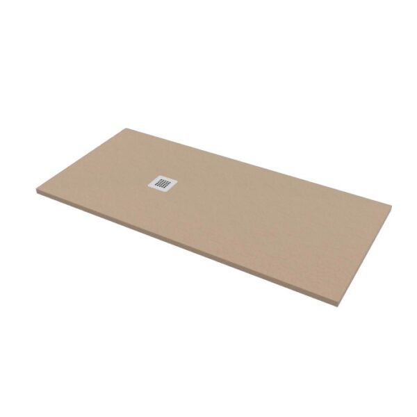 Piatto doccia beige di t.b.t. con scarico quadrato. Categoria: Piatti doccia.