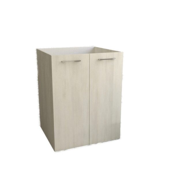 Mobile bagno t.b.t. in legno chiaro con due ante.
