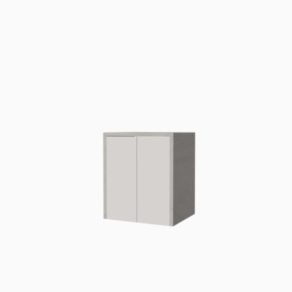 Mobile porta lavatrice asciugatrice con ante H91xL79xP65 cm Grigio Bianco