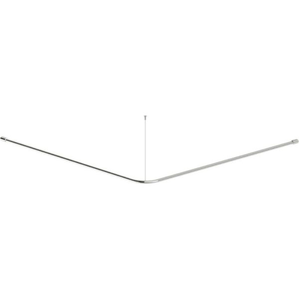Asta tenda doccia Idrostile con kit montaggio 50x150x1300 mm acciaio lucido