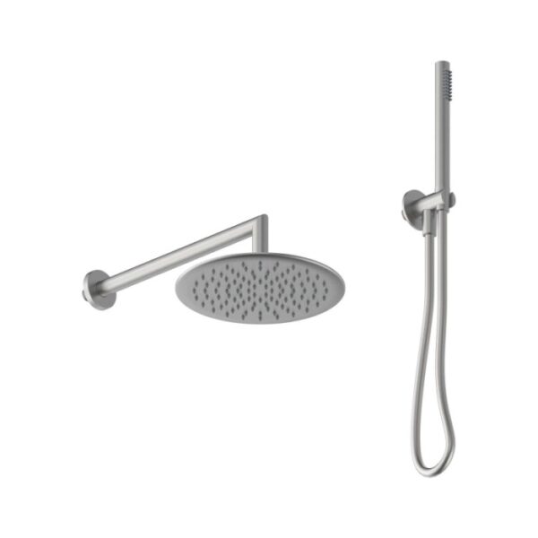 Set soffioni t.b.t. con doccia a pioggia e doccetta in argento.