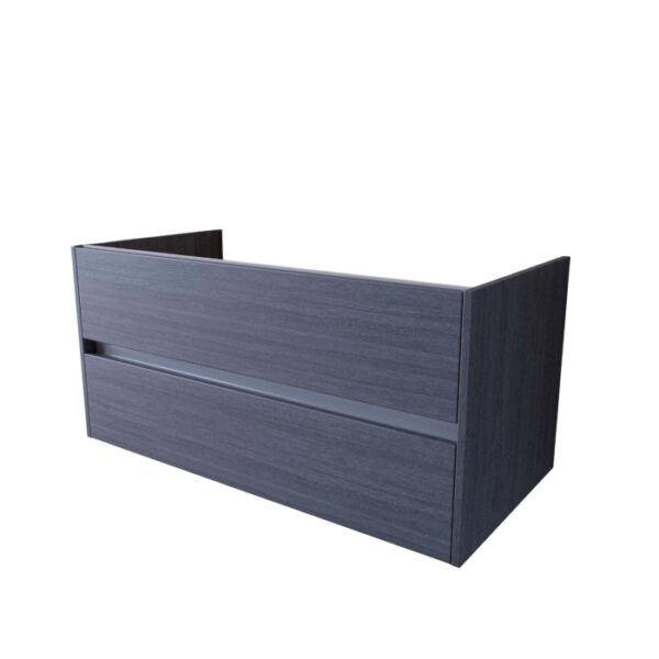 t.b.t. Mobile bagno grigio con due cassetti.