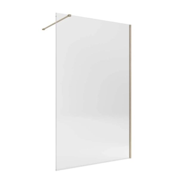 Doccia walk-in Orion 110x200 cm profilo oro spazzolato