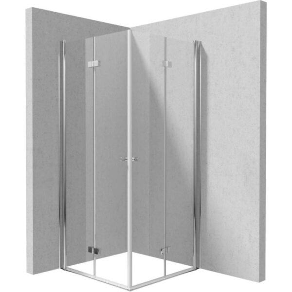 Cabina doccia quadrata Coliseo Idrostile vetro trasparente 800x2000 mm cromo