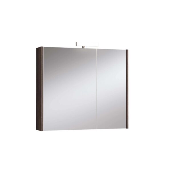 Specchiera t.b.t. con illuminazione per il bagno.