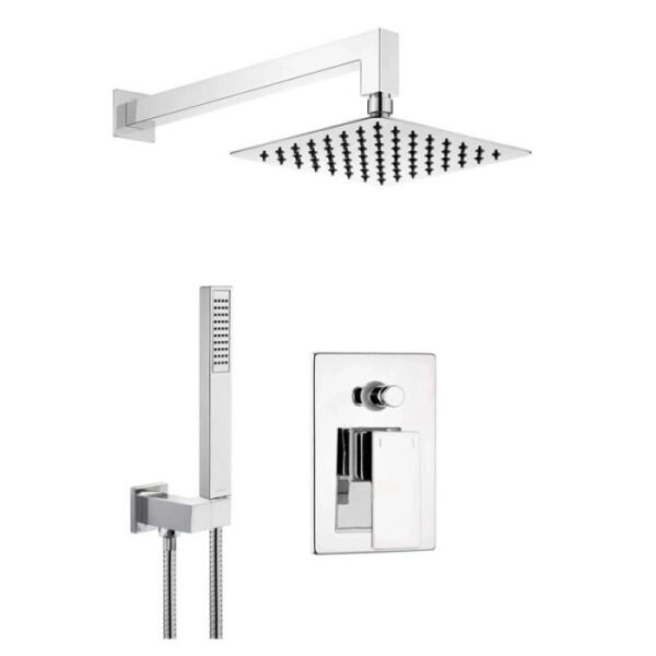 Set doccia incasso Idrostile 200x200 mm cromo