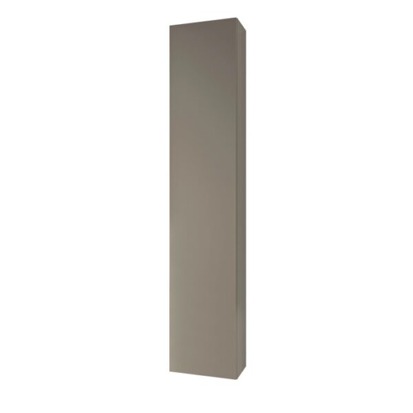 Mobile bagno alto e stretto grigio per arredo bagno.