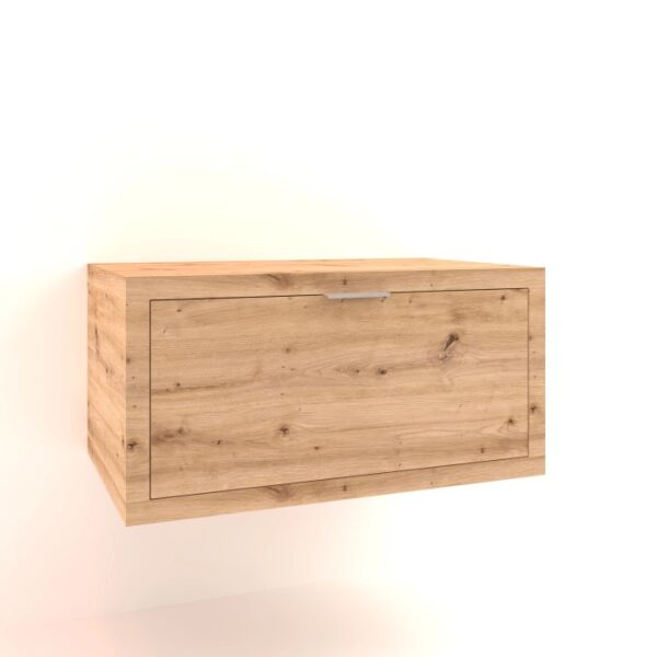 Mobile bagno sospeso effetto legno per bagno.