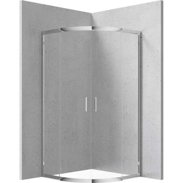 Cabina doccia semicircolare Caimito Idrostile vetro 6 mm 900x1850 mm cromo