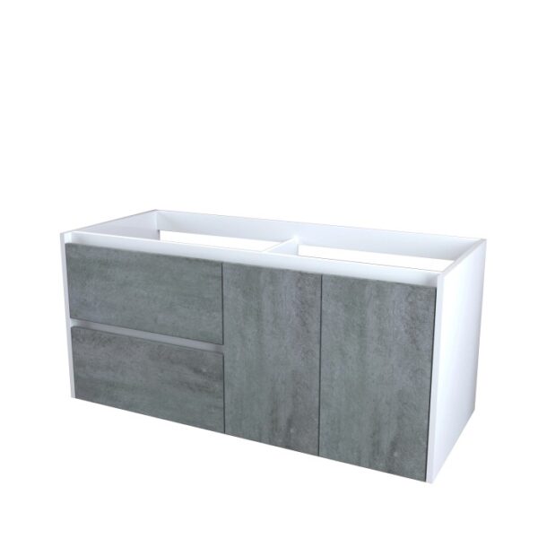 Mobile bagno sospeso t.b.t. grigio/bianco per arredo bagno.