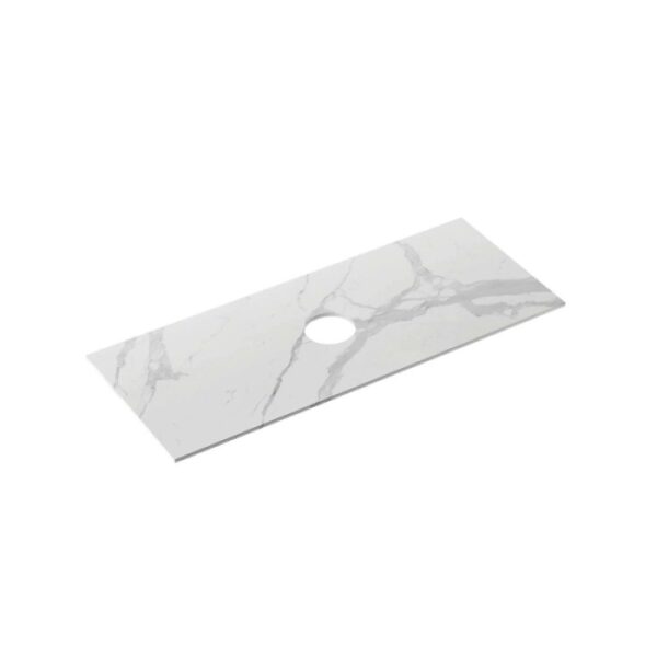 Top bagno HPL Caren con foro per lavabo in appoggio sp 1 cm 140,5x51,2 cm